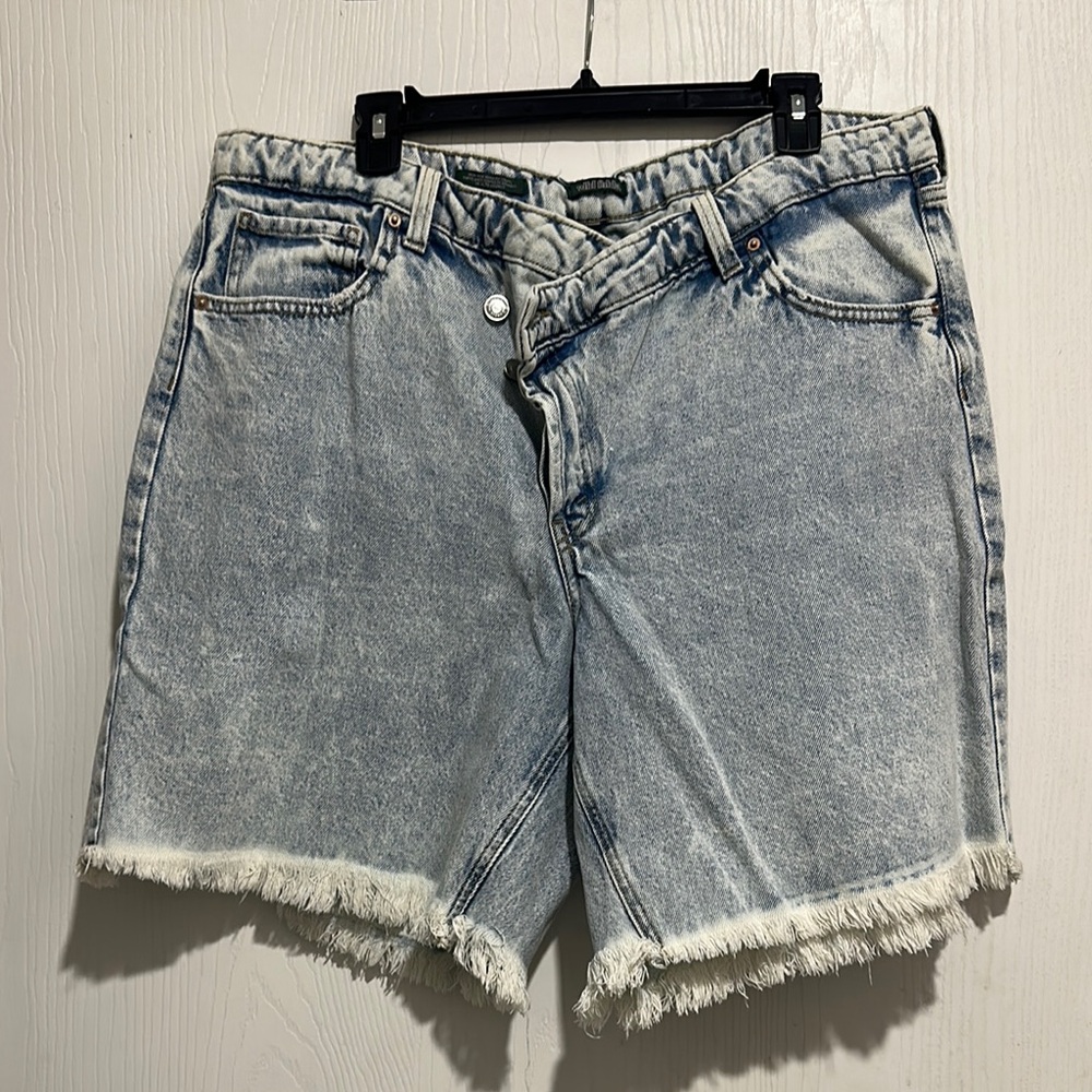 Wild Fable Blue Jean Shorts Frayed Hem